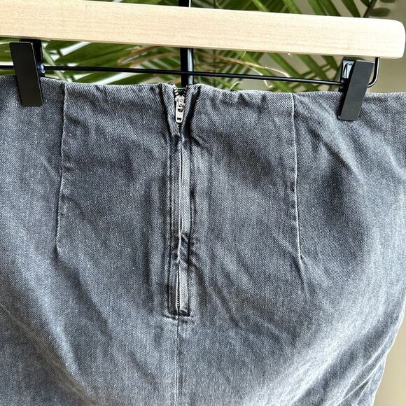 BDG Urban Outfitters Skirt Black Gray Lace-Up Grunge Punk Y2K Rocker Chic - Picture 4 of 8